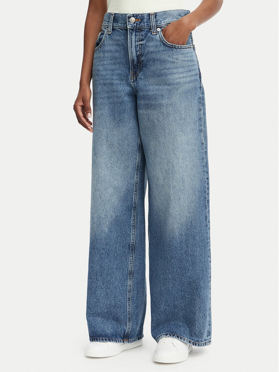 Calvin Klein Jeans Jeansy LV047G912G Granatowy Relaxed Fit