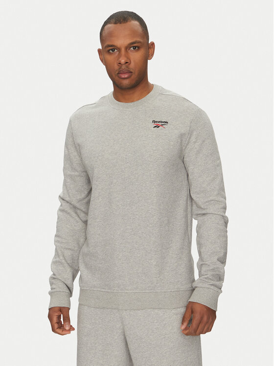Reebok Bluza Logo Crew 100221789 Szary Regular Fit