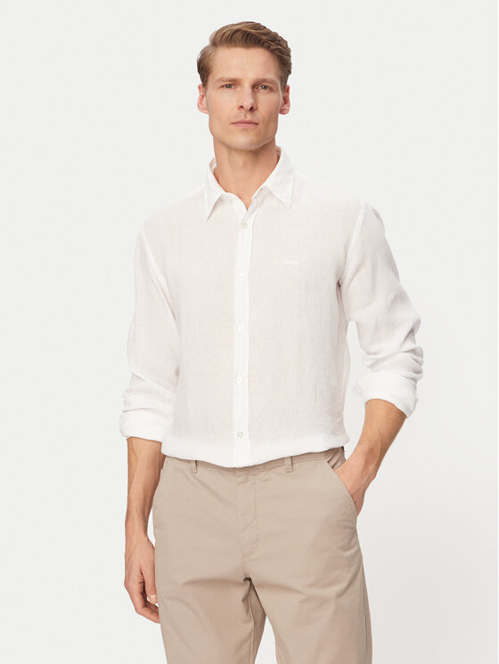 BOSS Koszula Relegant 50567579 Biały Regular Fit