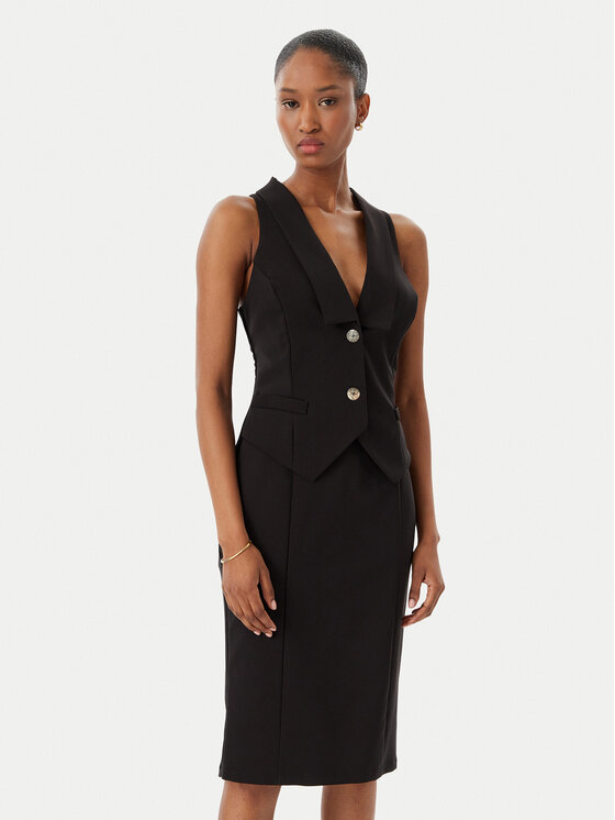 Rinascimento Sukienka koktajlowa CFC0019846002 Czarny Regular Fit