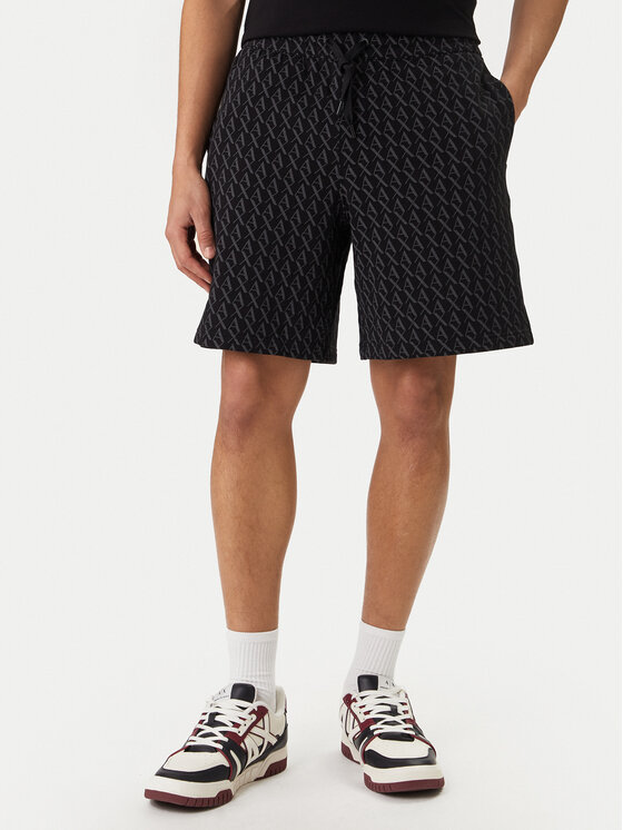 Armani Exchange Szorty sportowe XM001227 AF11847 FC026 Czarny Regular Fit