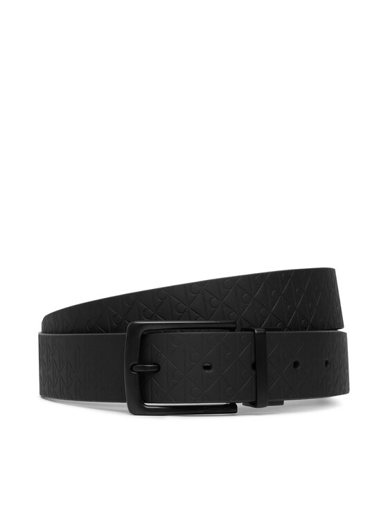 Calvin Klein Pasek Pin Buckle Rbr Aop 35Mm Adj/Rev LV04D7135G Czarny