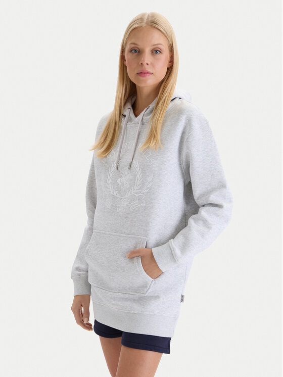 Beverly Hills Polo Club Bluza W126-BHLSS-1038-40M Szary Regular Fit