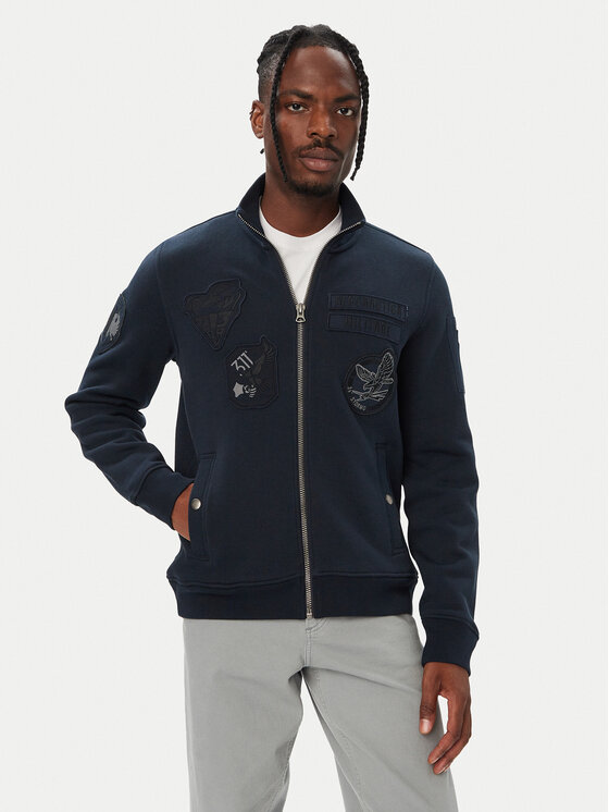 Aeronautica Militare Bluza 262FE2143UF00686 Granatowy Regular Fit