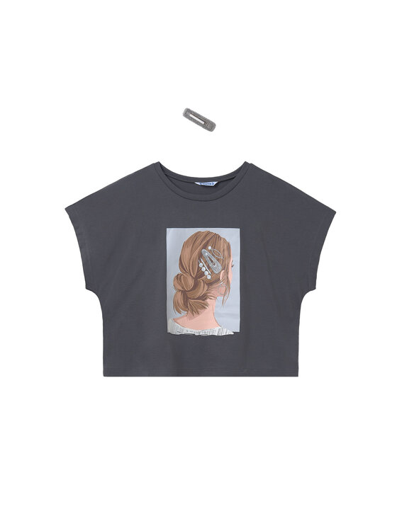 Mayoral T-Shirt 6021 Szary Relaxed Fit