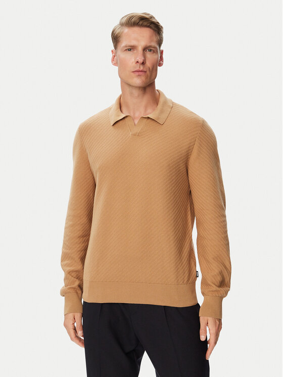 BOSS Sweter H-Lomarino 50565511 Beżowy Regular Fit