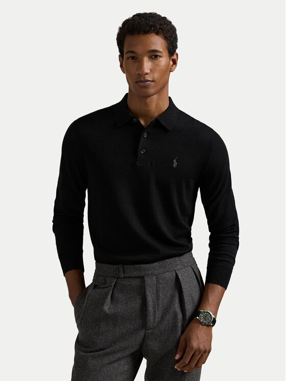 Polo Ralph Lauren Sweter 710941104002 Czarny Regular Fit