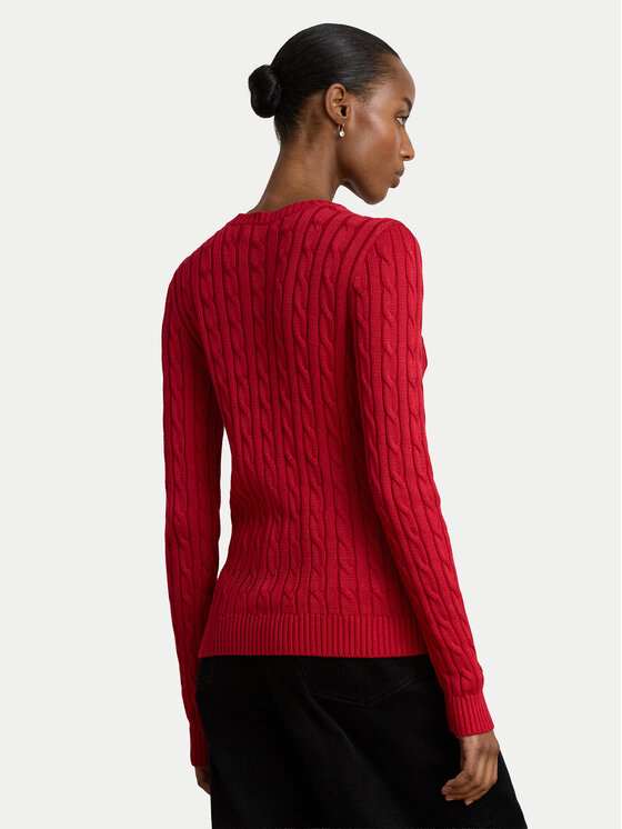 LAUREN RALPH LAUREN Sweter 200P14039501 Czerwony Regular Fit