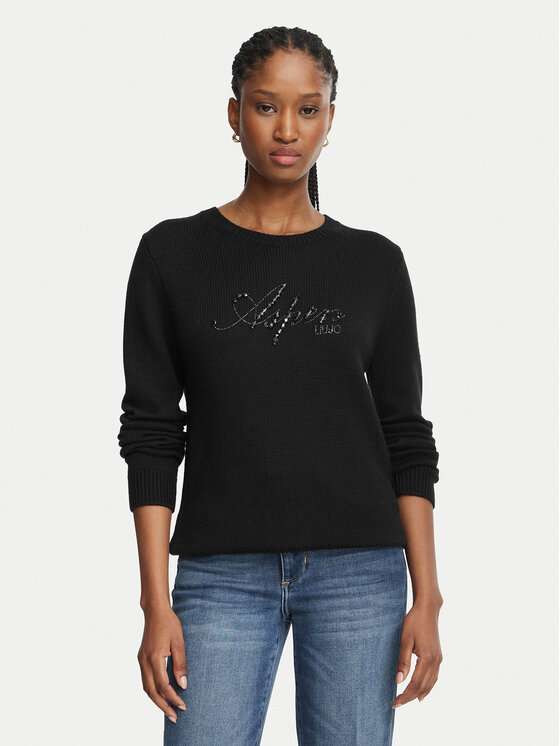 Liu Jo Sport Sweter TF6160 MA22S Czarny Regular Fit