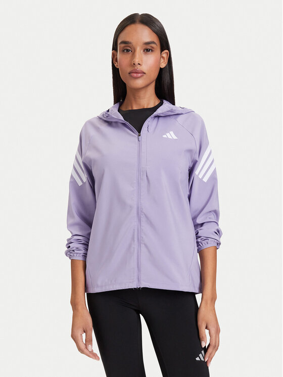 adidas Kurtka do biegania Adi365 Iconic KY2652 Fioletowy Regular Fit