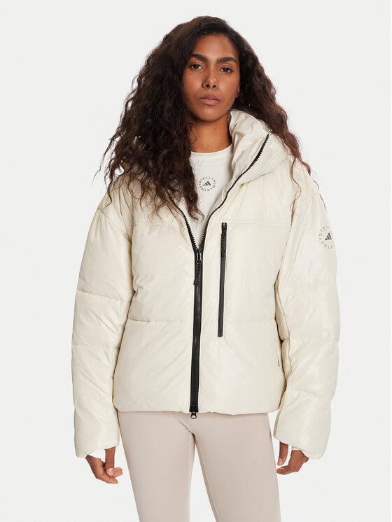 adidas by Stella McCartney Kurtka zimowa JV8548 Beżowy Loose Fit