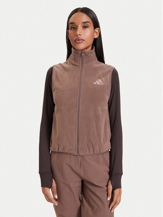 adidas Bezrękawnik Terrex Multi Climawarm Full Zip Fleece Vest KQ9121 Brązowy Regular Fit