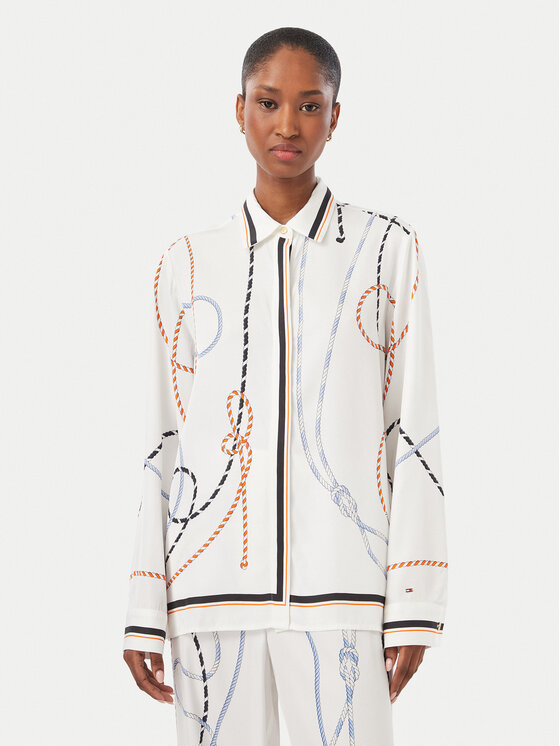 Tommy Hilfiger Koszula WW0WW51138 Biały Regular Fit