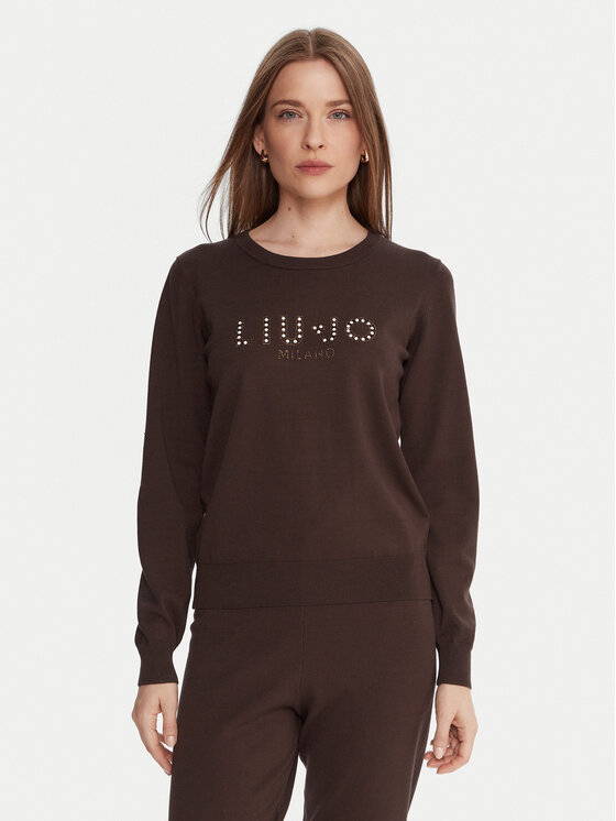 Liu Jo Sweter TF5248 MS63L Brązowy Regular Fit