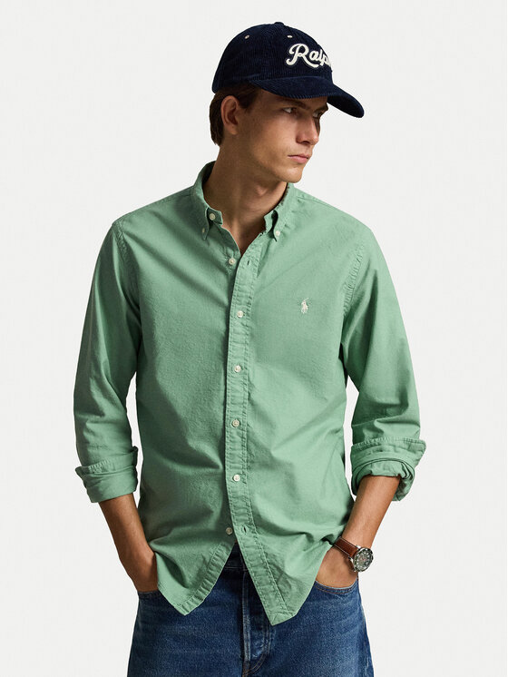 Polo Ralph Lauren Koszula 710805564514 Zielony Regular Fit