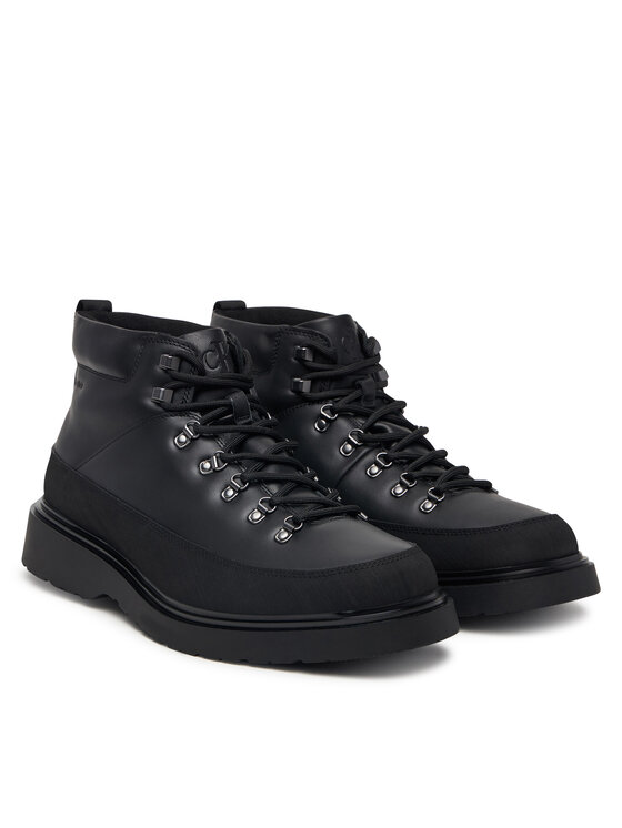 Calvin Klein Trzewiki Combat Mid Hiking Boot Lth Wl HM0HM02357 Czarny