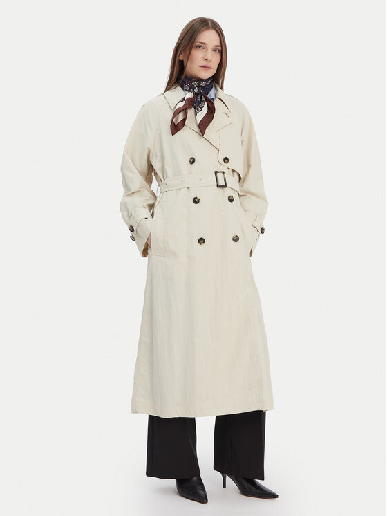 Tommy Hilfiger Trencz WW0WW45632 Beżowy Oversize