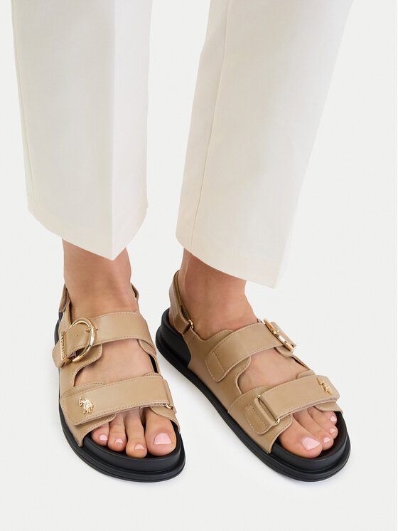 U.S. Polo Assn. Sandały EO-EDITH001W/6Y1 Beżowy