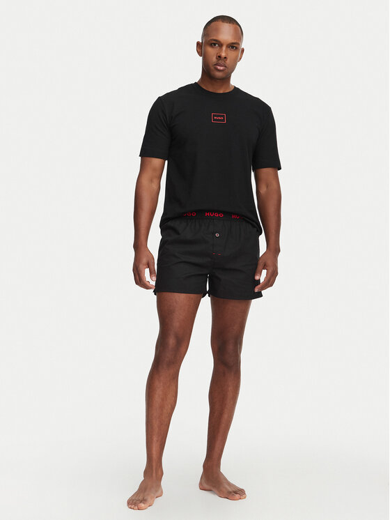 HUGO Piżama Soren Short Set 50575408 Czarny Regular Fit