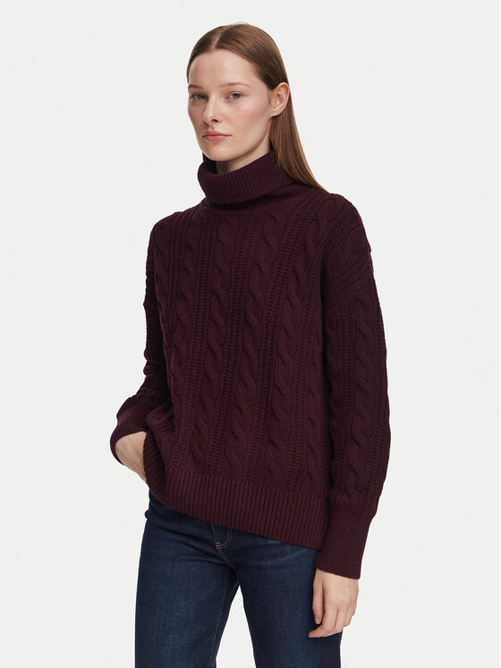 Barbour Golf Agatha LKN1803RE91 Bordowy Relaxed Fit