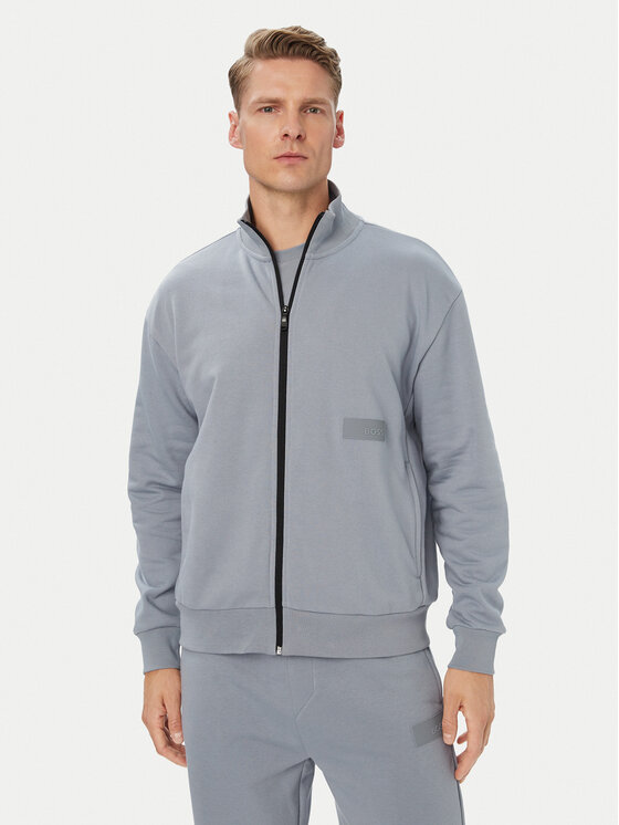 BOSS Bluza 50564104 Szary Relaxed Fit