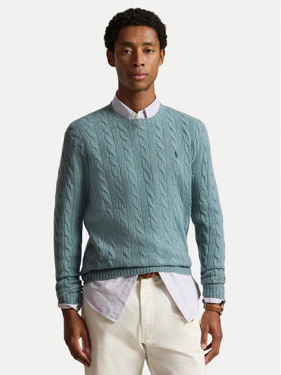 Polo Ralph Lauren Sweter 710876762506 Zielony jasny Regular Fit