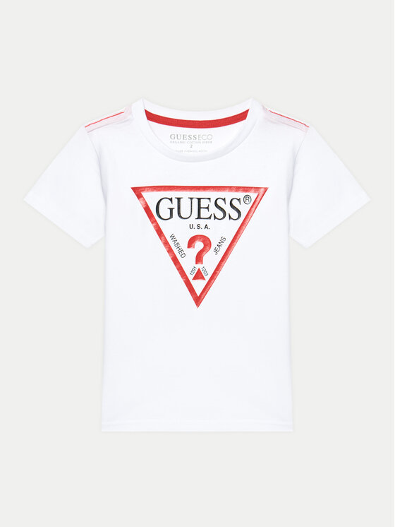 Guess T-Shirt N73I55 K8HM0 Biały Regular Fit