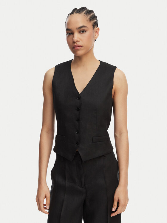Weekend Max Mara Kamizelka garniturowa Pace 2615151012 Czarny Regular Fit