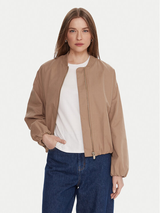Tatuum Kurtka bomber Sakalino T2503.012 Beżowy Loose Fit