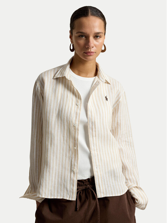 Polo Ralph Lauren Koszula 211935130504 Beżowy jasny Relaxed Fit