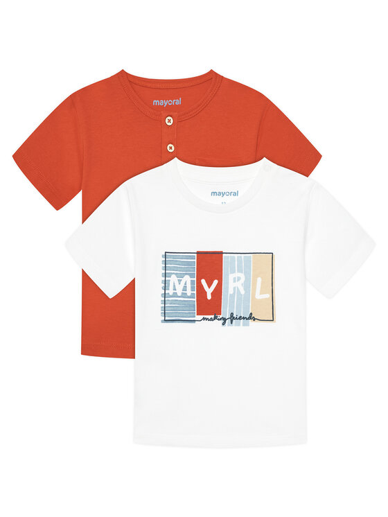 Mayoral Komplet t-shirtów 1060 Kolorowy Regular Fit
