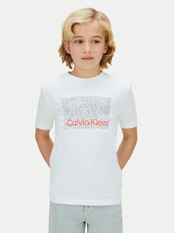 Calvin Klein Jeans T-Shirt LVCKSJA04B Biały Regular Fit