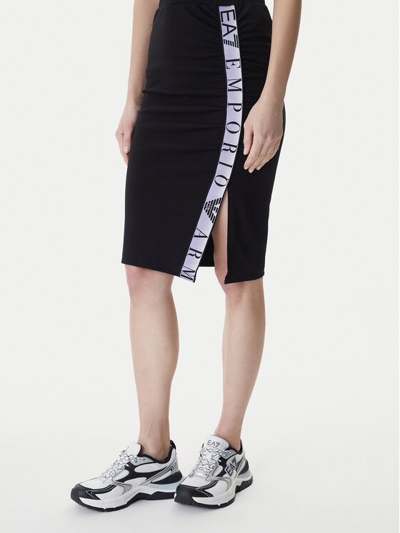 EA7 Emporio Armani Spódnica midi 7W001156 AF12501 Czarny Slim Fit
