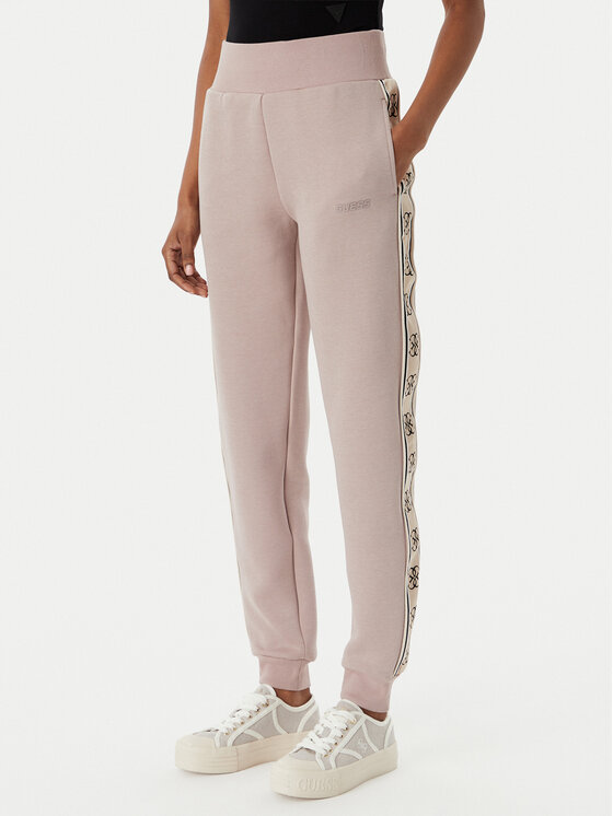 Guess Spodnie dresowe V2YB15 KB3P2 Różowy Regular Fit