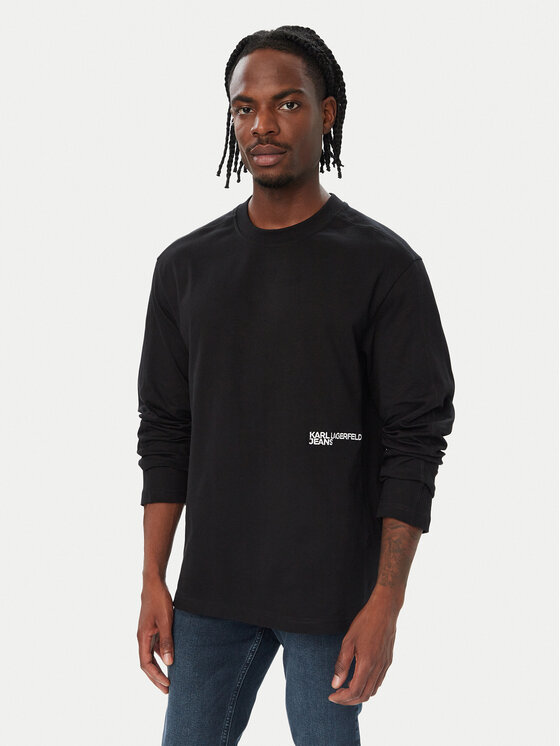 Karl Lagerfeld Jeans Longsleeve B4M17036 Czarny Regular Fit