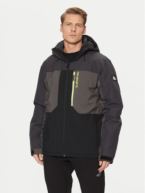 Quiksilver Kurtka narciarska Dawson EQYTJ03451 Czarny Slim Fit
