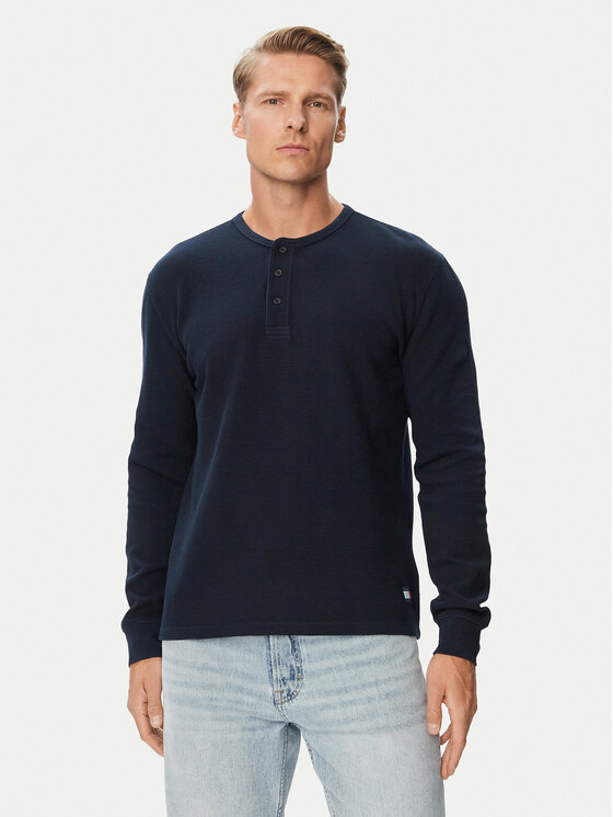 Tommy Jeans Longsleeve DM0DM23549 Granatowy Regular Fit