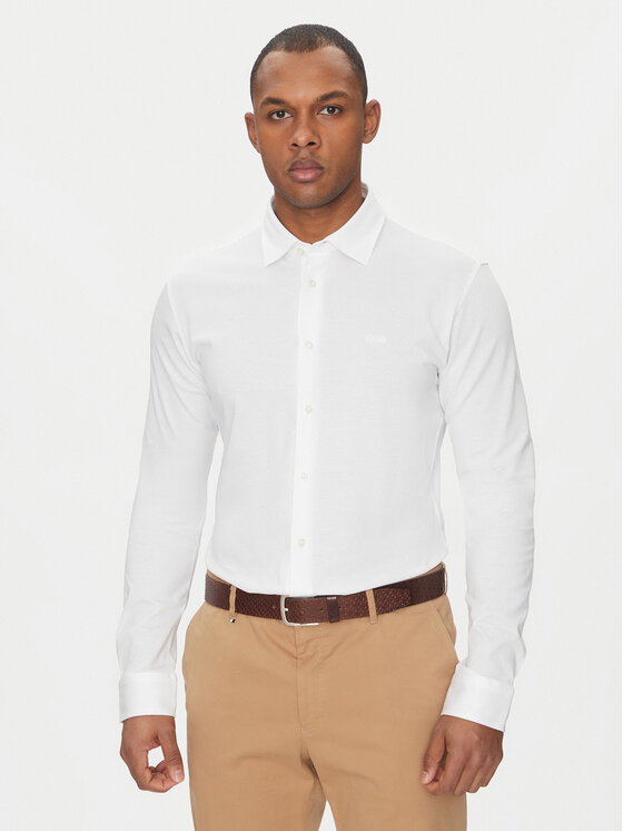 BOSS Koszula Mysoft 50519748 Biały Slim Fit