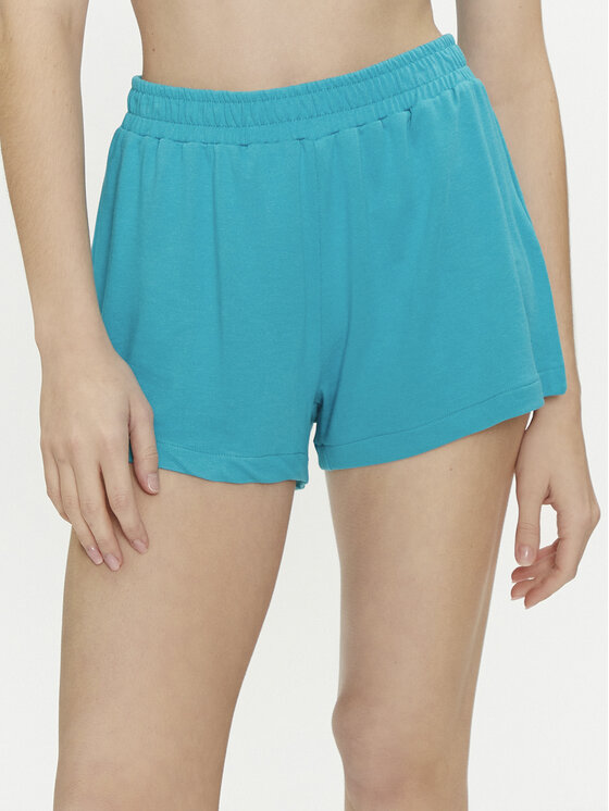 Calvin Klein Swimwear Szorty materiałowe KW0KW02441 Turkusowy Regular Fit