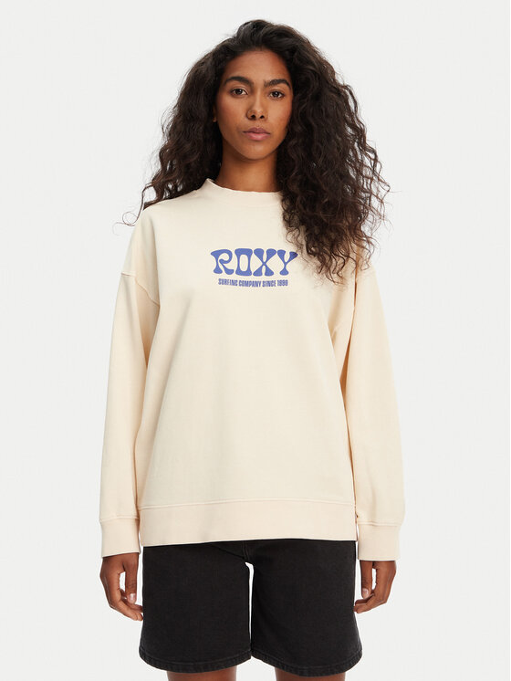 Roxy Bluza ERJFT04941 Beżowy Regular Fit