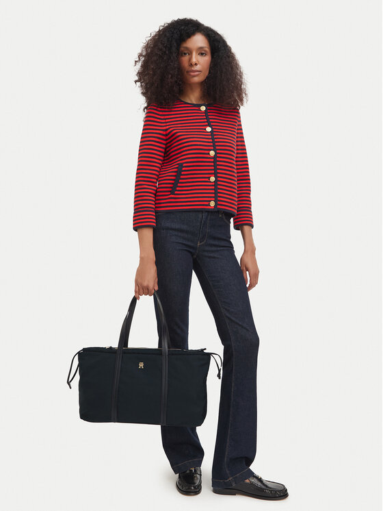 Tommy Hilfiger Torebka Th Soft Nylon Hobo AW0AW18994 Czarny