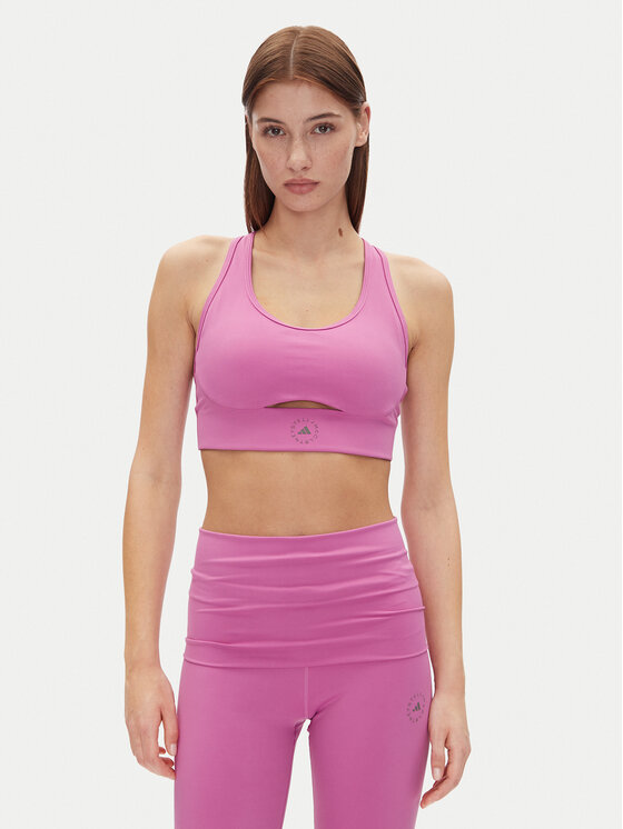 adidas by Stella McCartney Biustonosz sportowy TrueStrength JJ1639 Różowy Slim Fit