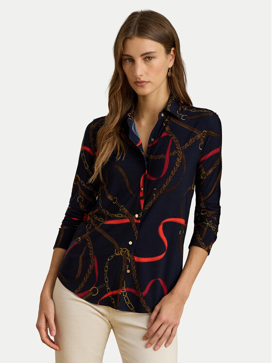 LAUREN RALPH LAUREN Koszula 200P03716001 Granatowy Regular Fit