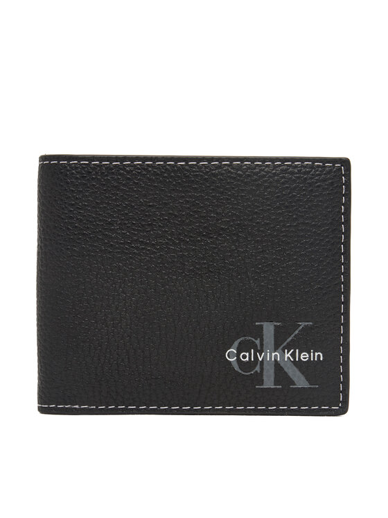 Calvin Klein Portfel Bold Pebble Billfold W/ Coin LV04D1270G Czarny