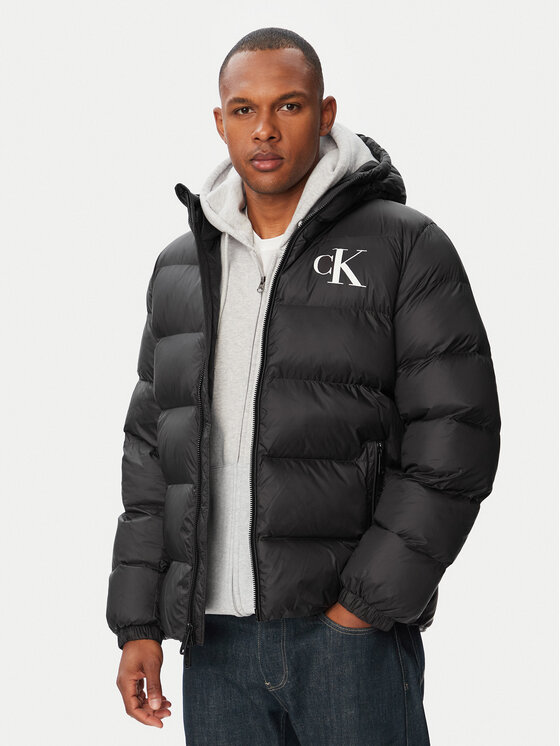 Calvin Klein Jeans Kurtka zimowa LV04RG513G Czarny Regular Fit