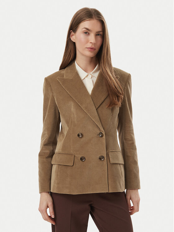 Marella Marynarka 2623046122200 Brązowy jasny Regular Fit