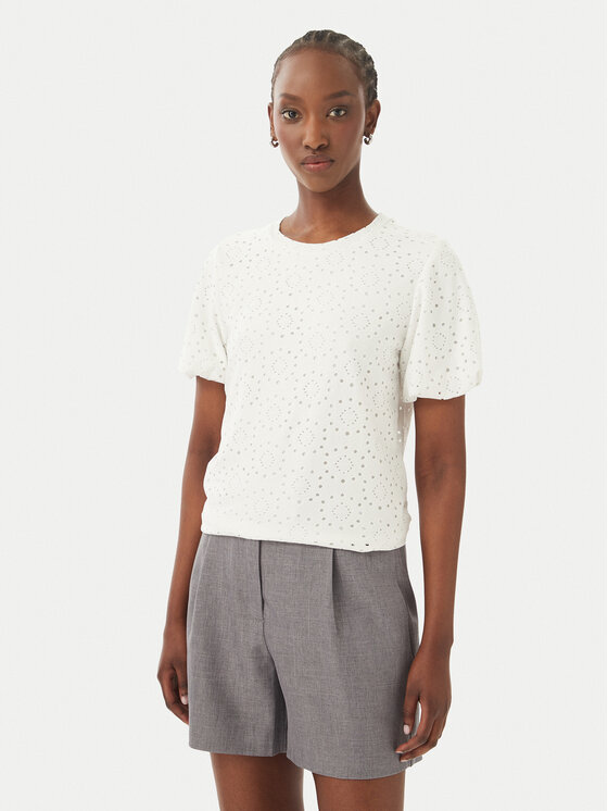 Vero Moda Bluzka Tassa 10344368 Biały Regular Fit