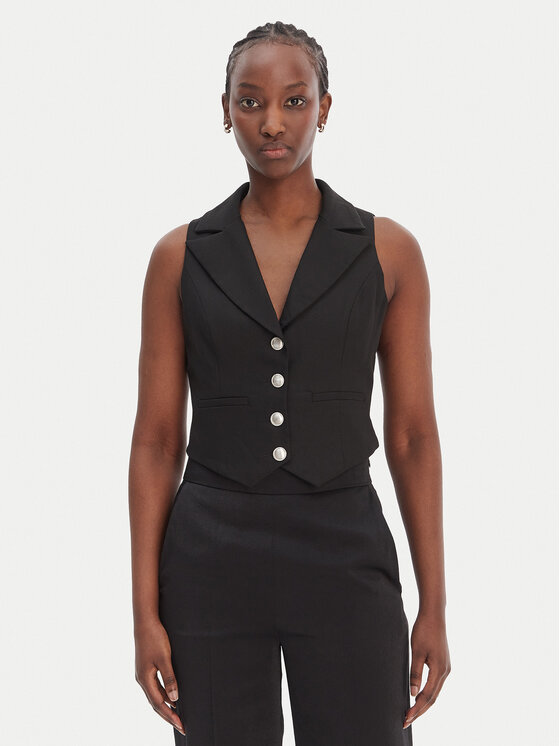 Morgan Kamizelka 251-CJANA.F Czarny Slim Fit