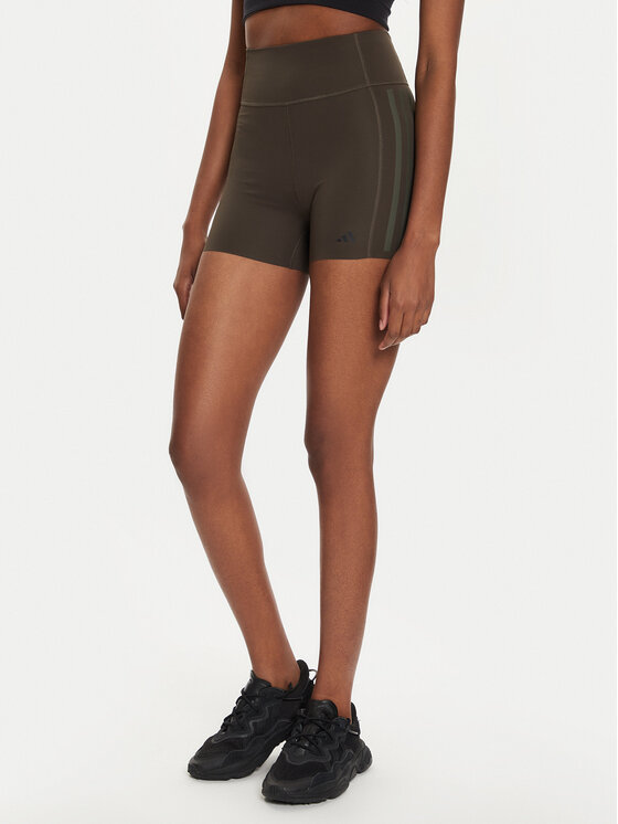 adidas Szorty sportowe Optime 4-Inch IK5480 Khaki Slim Fit