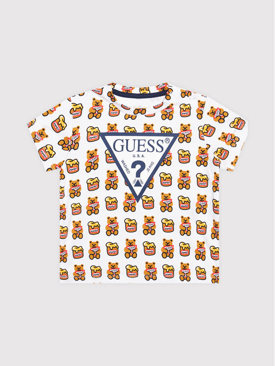 Guess T-Shirt H1YT00 K6YW1 Biały Regular Fit